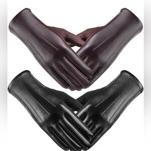 Gloves, Intelligent Touch Screen Warm and Comfortable Wool Lined Gloves 2 Pairs